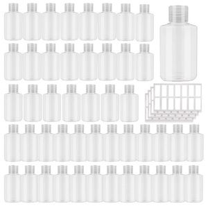 20 Pieces Clear Plastic Flip Top Travel Size Bottles Brand New